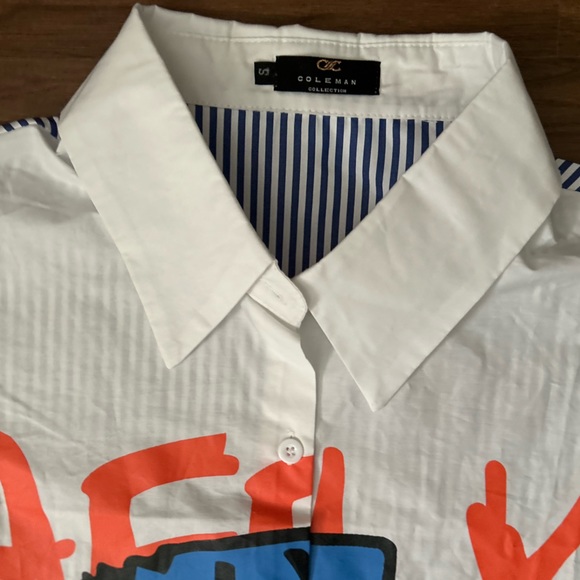 Coleman Collection Oversize Shirt MICCAKA duck Graphic Design Size S - Picture 7 of 8